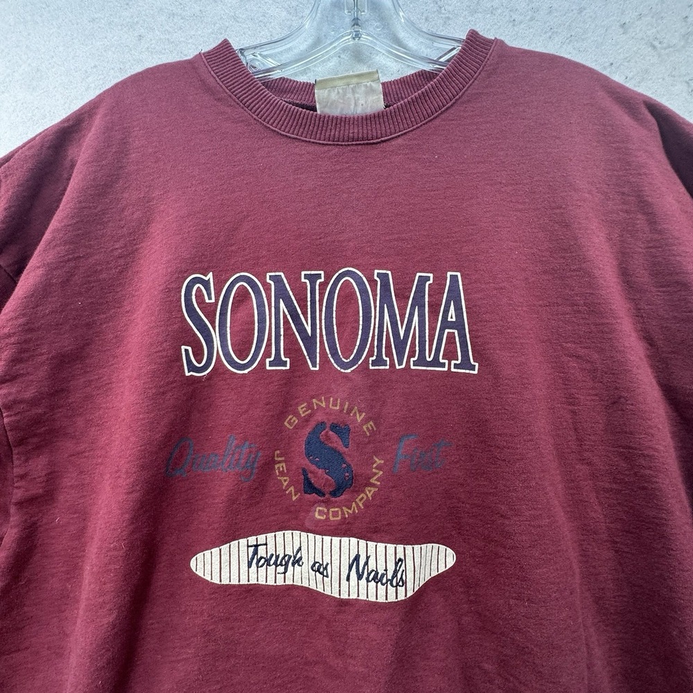 Vintage Y2K Style‎ Sonoma Pullover Sweatshirt Made In USA Grunge Size Large